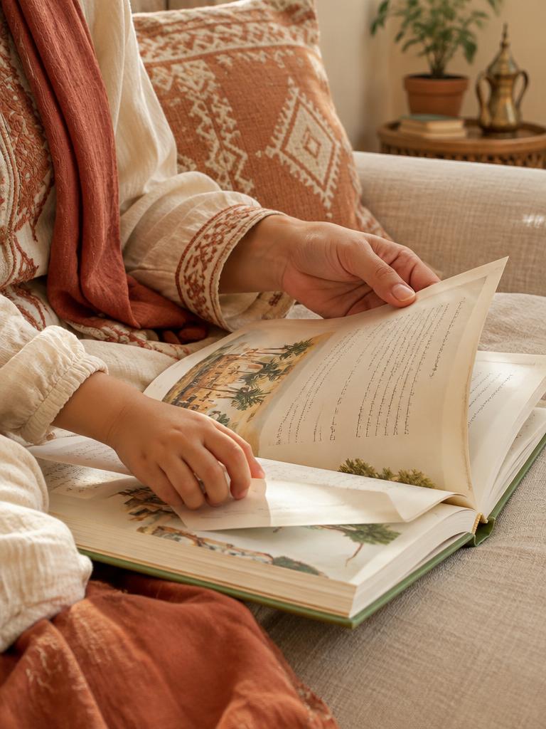 أم بتقرا مع ابنها